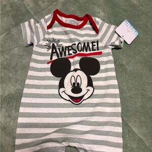 Disney Mickey Mouse 12 Monts Pajama Bottoms - Gray and Red #4